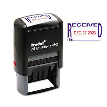 Trodat® Printy Economy Date Stamp, Self-inking, 1.63" X 1", Blue-red freeshipping - TVN Wholesale